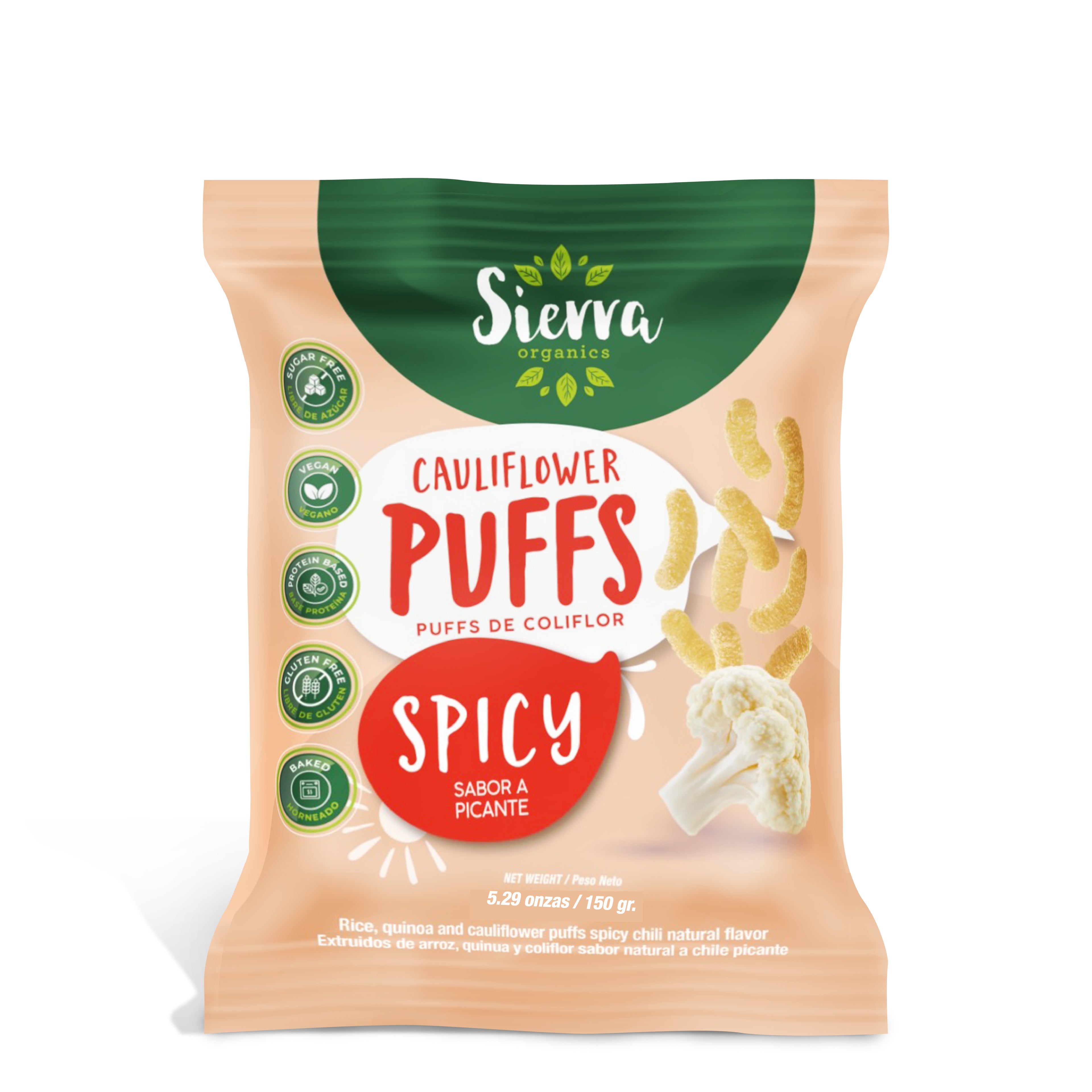 Puffs de Coliflor Picante 150gr