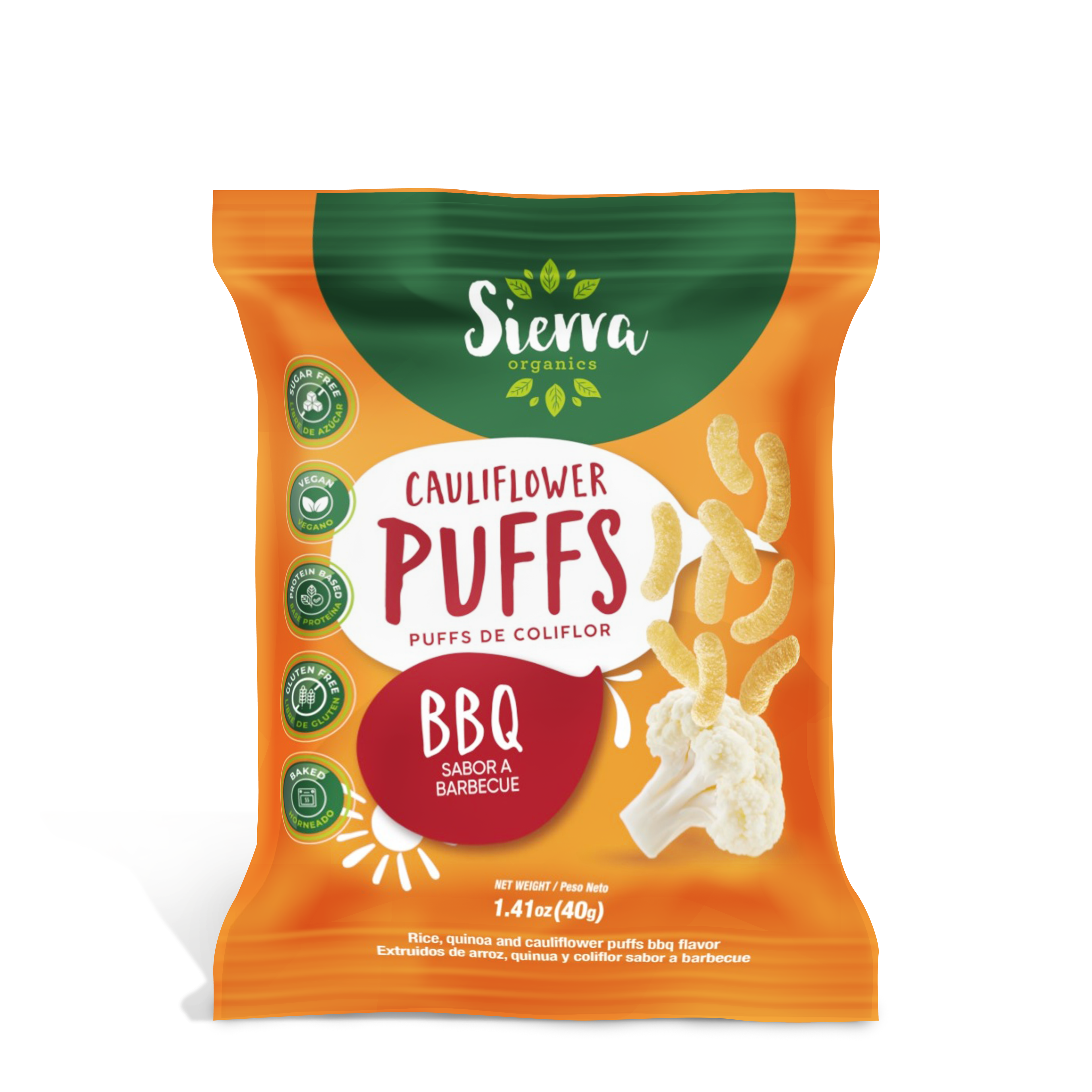 Puffs de Coliflor BBQ 40gr