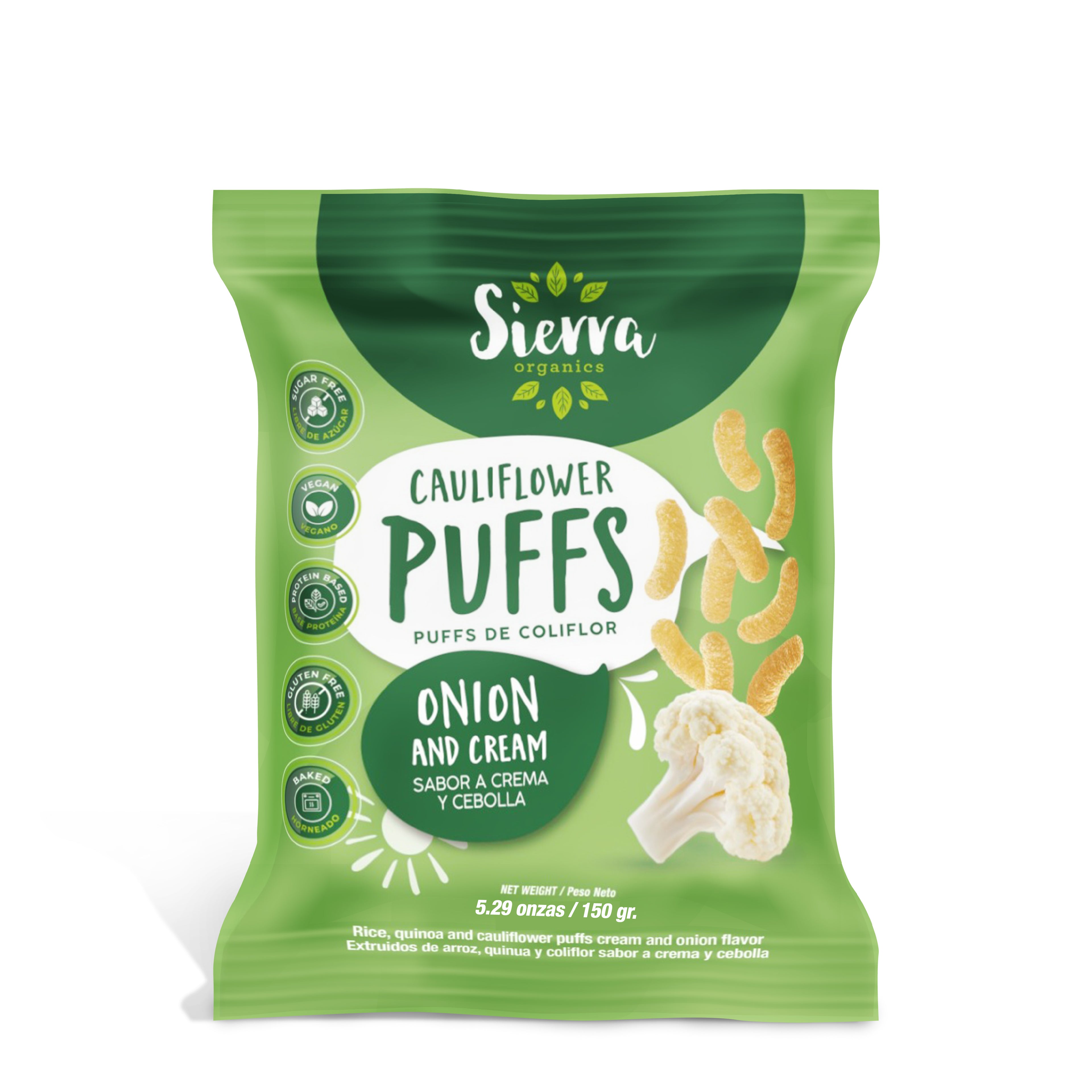 Puffs de Coliflor Crema y Cebolla 150gr