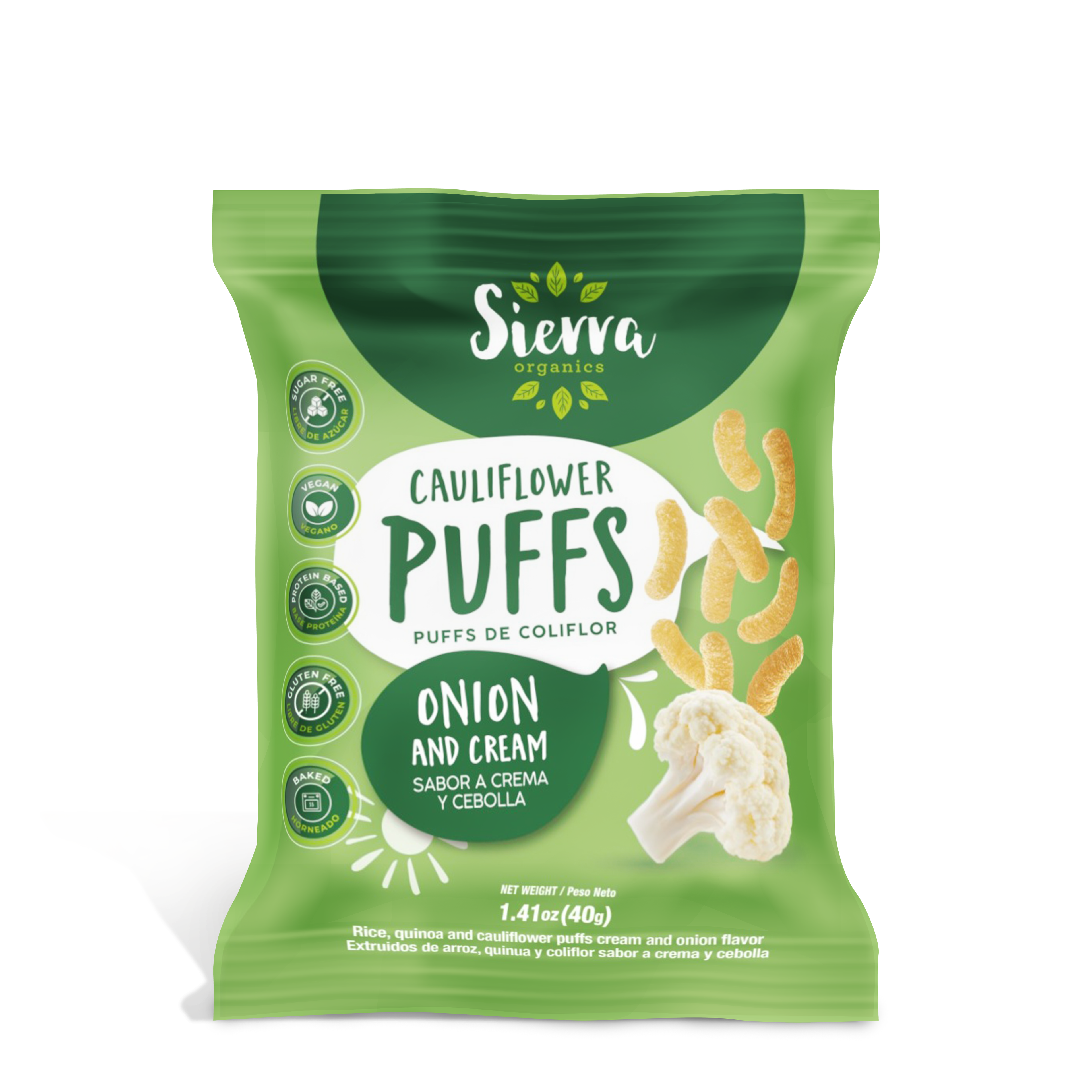Puffs de Coliflor Crema y Cebolla 40gr